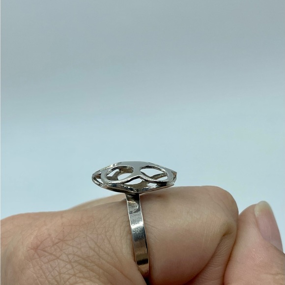 Vintage Retro Sterling Silver 925 Flower Ring - Picture 8 of 11
